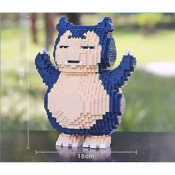 Snorlax Byggklosspussel Micro 3D Figurer Plast Pedagogiska Leksaksbyggstenar