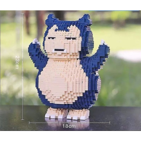 Snorlax Rakennuspalikat Puzzle Mikro 3D Hahmot Muoviset Oppimislelut