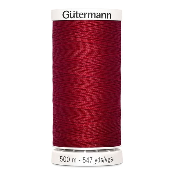 Textiltråd 100% polyester 5 spolar á 500m 701920 - Att 46 - rubinröd rubinröd