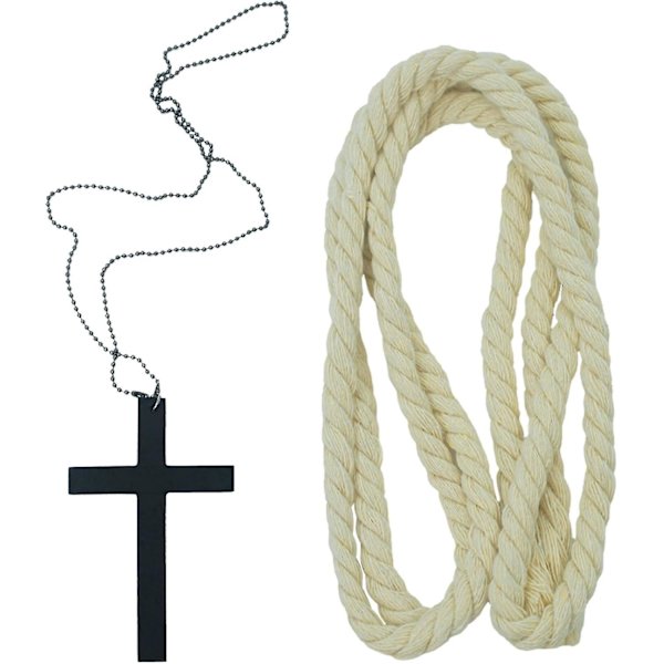 Unisex Vuxen Medeltida Kåpa Kostym Munk Huvad Kåpa Kappa Friar Präst Trollkarl Halloween Tunika Kostym 3 delar Green X-Large