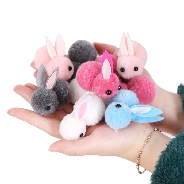 Stk Kanindukke Komfortabel Touch Høy Simulering Plysj Lovely Easter Bunny Toy Craft for Home Blue