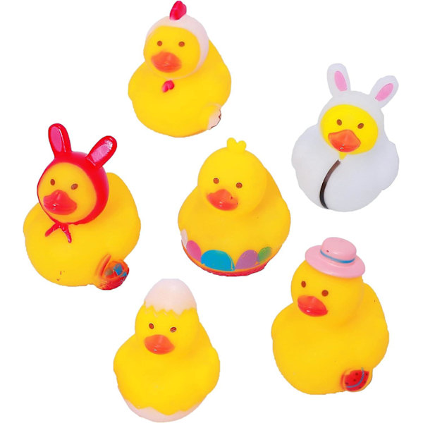 12 kpl Täytettyjä Pääsiäismunia Kumikissoilla, Kirkkaat Värikkäät Pääsiäismunat Esipakattuina Erilaisilla Keltaisilla Kumikissoilla Hauskaa Kylpyyn - Newway Gifts vacation duck