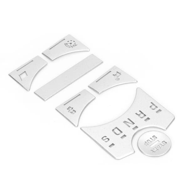 7pcs Jaguar XF 2012-2015 Silver Gear Shift Panel Button Cover Sticker Replacement