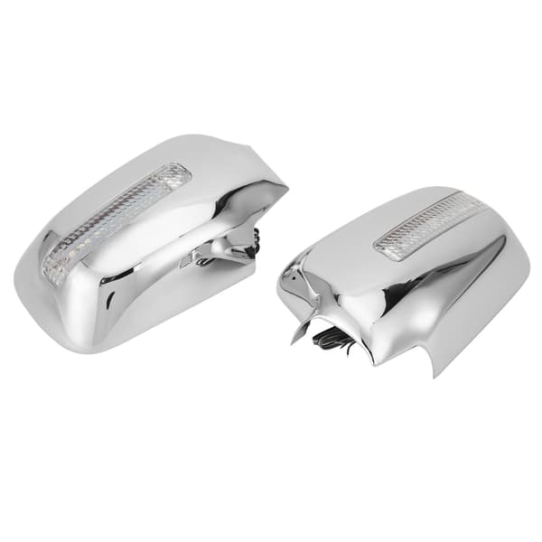 2 sett sidespeildeksler bakspeildeksler med LED-blinklys ABS krom for RD4 RD9 CR-V 2002-2006