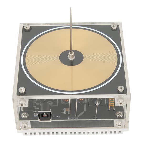 Music Coil 10cm Solid State Bluetooth Music Coil Arc Plasma Speaker Artificial Lightning Desktop Toy US Plug 100-240V