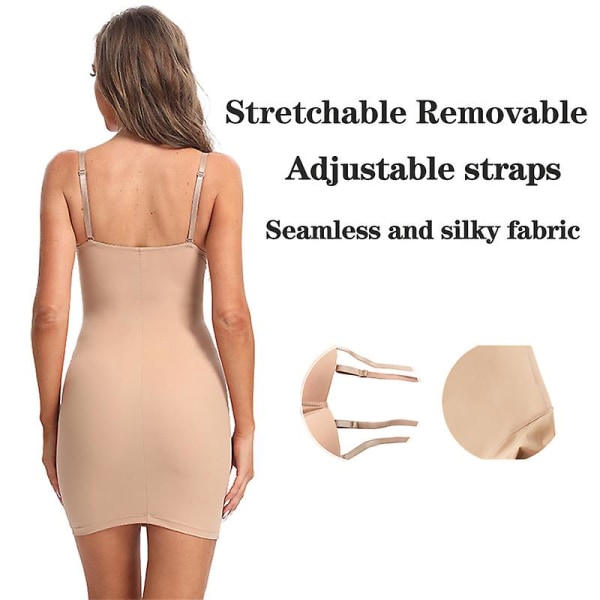 Kvinders Stræk Straight Kjole Med Underwire Kop Enkelt Sexy Kjoler Spaghetti Strop Tube Bodycon Enkeltdel Blyant Underkjole Sort L