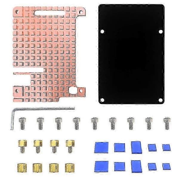 AURA Kylfläns Värmeavledning Termisk Kylplatta För Raspberry Pi 4b Radiator Set