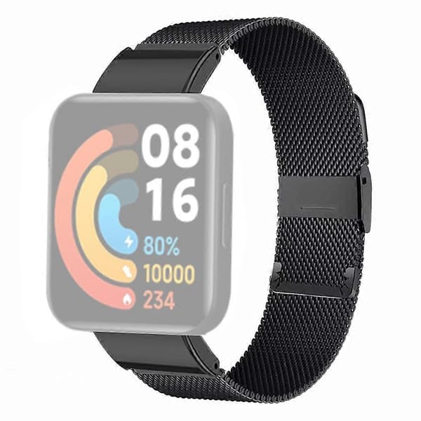 Til Xiaomi Redmi Watch 2/Watch 2 Lite Mesh Milanese-rem i rustfrit stål - Multicolor Black