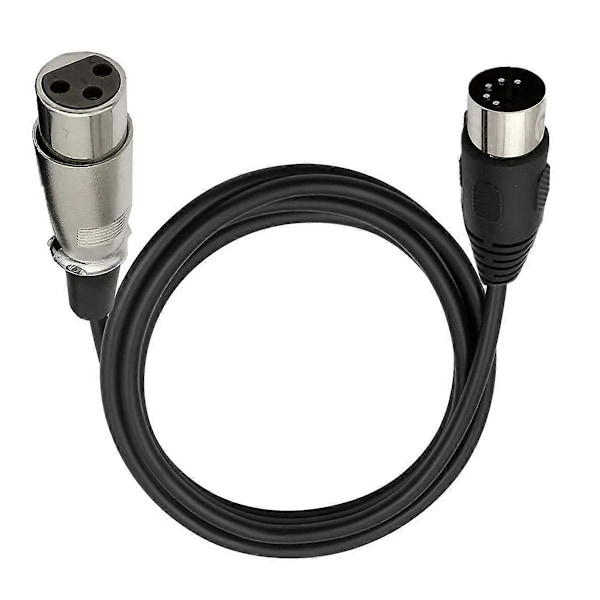 DIN 5-pin til XLR 3-pin lydkabel for å matche musikkinstrumenter eller kabler med MIDI eller XLR DIN 5P hann til XLR hunn