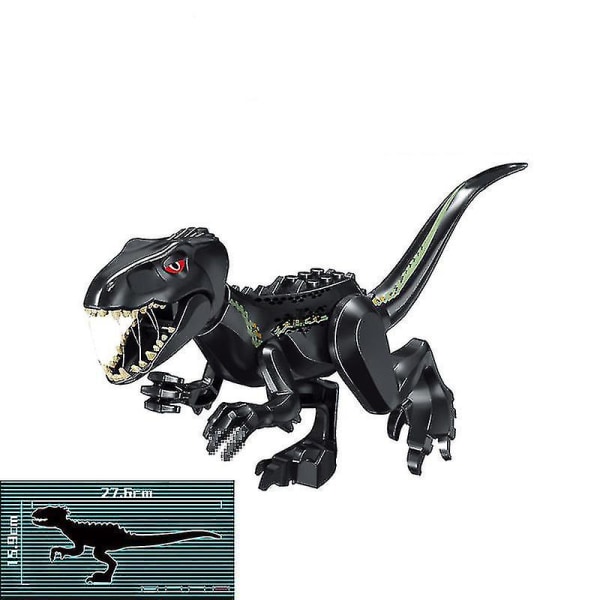 1 stk Jurassic Big Size Dinosaur byggeklodser T-rex Quetzalcoatlus Baryonyx Action Figurer Børn Legetøj Gaver Indoraptor