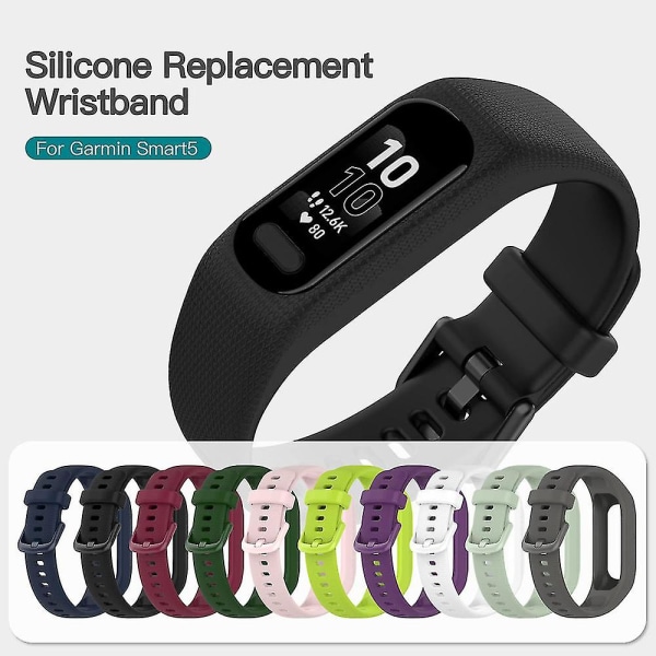 3 stk. Bløde Silikonbånd til Garmin Vivosmart 5 Remme Udskiftning Sport Farverige Remme til Vivosmart 5 Armbånd Mint Green