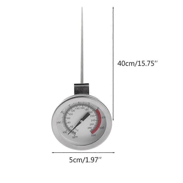 40 cm lang sonde rustfrit stål frituretermometer til pommes frites