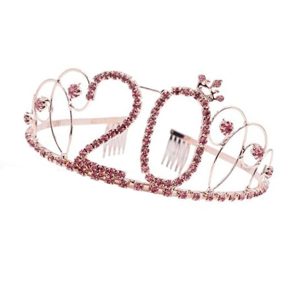 Fødselsdagskrone Tiara med Hårkam Krystal Rhinesten Sølv Fødselsdagsgave til Kvinder Prinsesse Fest Tilbehør og Dekorationer med Krystal