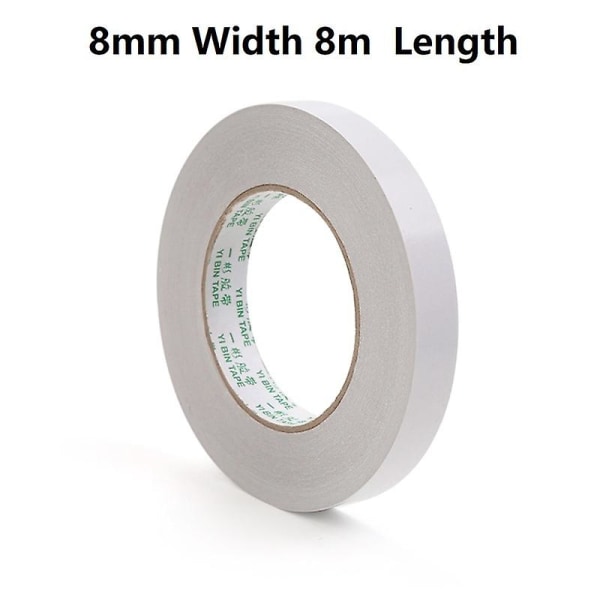 Bredde 5mm~20mm Hvid dobbeltsidet tape Super stærk selvklæbende tape gør det selv håndværksgaveindpakning stærk 8mm Width