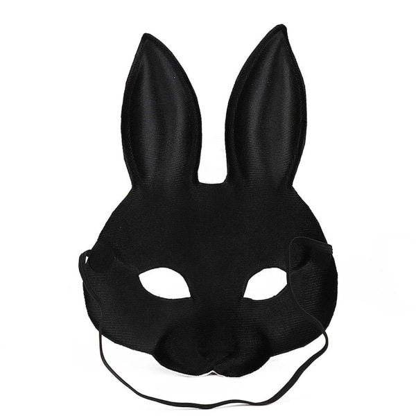 Mardi Gras Maske Påske Cosplay Party Morsom Kanin Maske Kostyme Voksendrakt Halvmaske Black