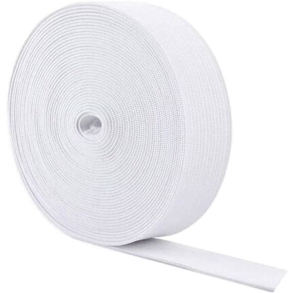 5 meter hvid 3 cm bred polyester elastisk ledning flad flettet gummibånd stretch