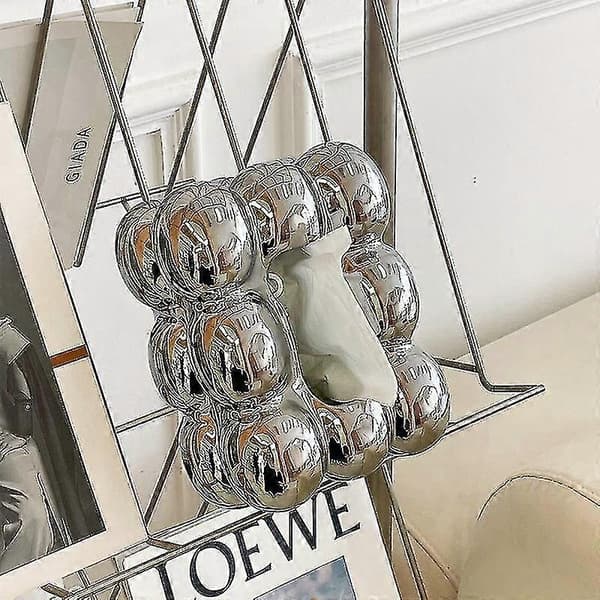 Servettlåda Hög Kapacitet Dammtät Marshmallow Form Servettfodral silvery