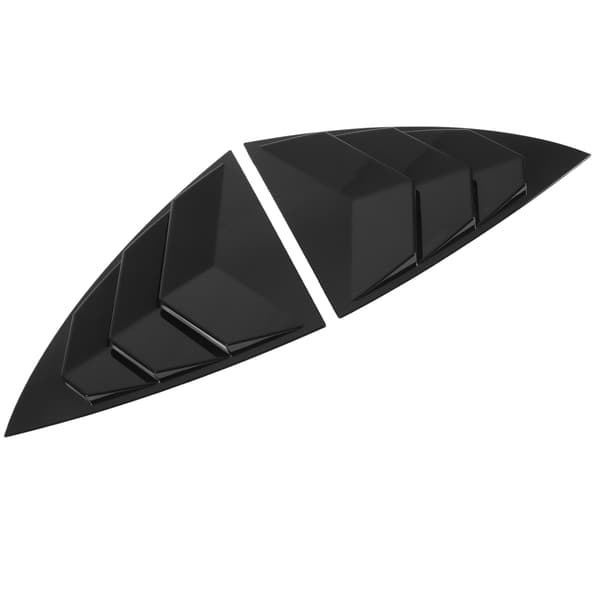 2PCS Side Window Spoiler Smooth Surface Triangle Splitter Screen Protector Replacement for Tesla Model Y 2021 to 2023 Black