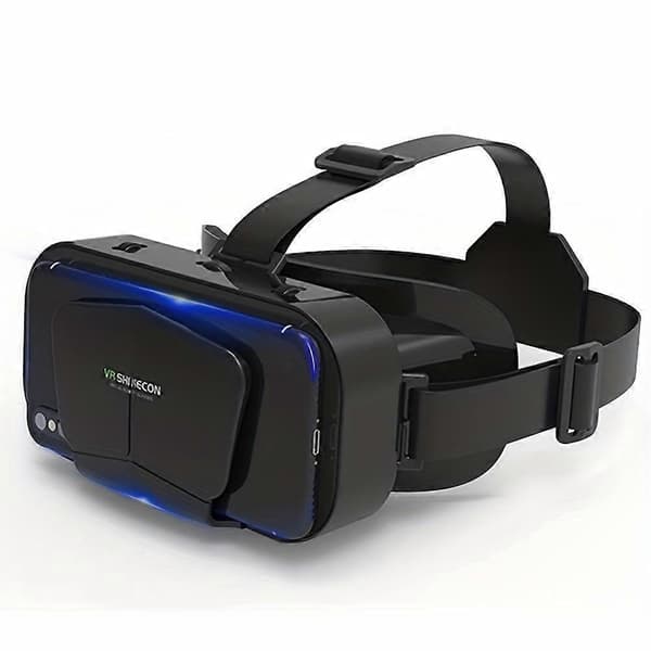1 stk. Immersivt 3D VR-headset med controllere til iPhone/Android-smartphones - Oplev Virtual Reality som aldrig før! Black Classic