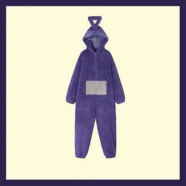 Unisex Teletubbies Kostymer Disi Onesies Lala Cosplay Pyjamas Voksen Pyjamas Dyre Sleepwear Jumpsuit Purple XL