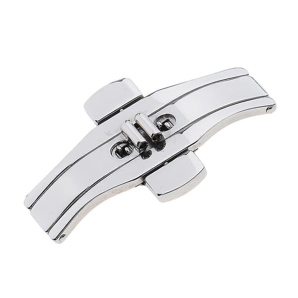 Dobbelt Trykknap Butterfly Deployment Urremspænde i Rustfrit Stål - 5x18mm 6x27mm