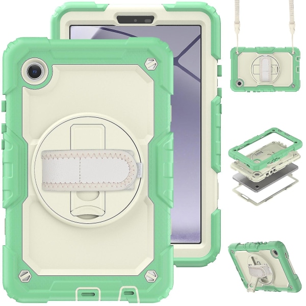 Case som är kompatibelt med Samsung Galaxy Tab A9 Light Green