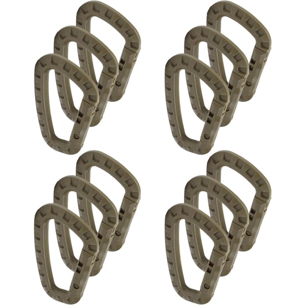Taktiske Karabiner Plastik D-Formet Karabiner Spænder Låsende Ca IC