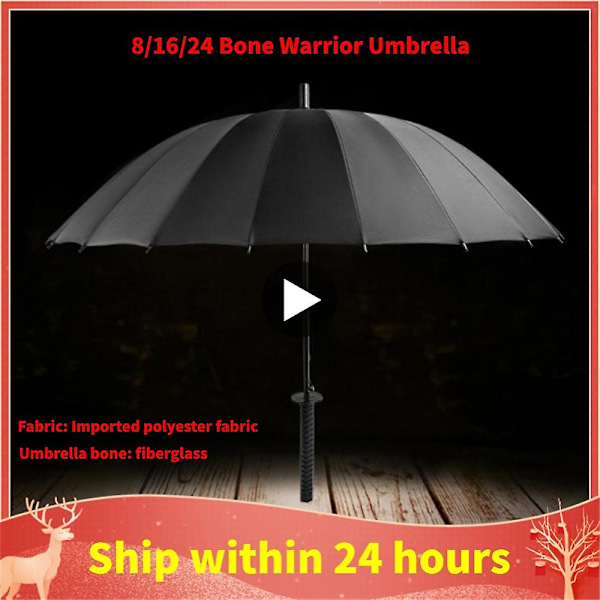 Samurai Parasol Glasfiber Kreativitet Solkriger Anti-UV Parasol (til Store Udendørs Parasol A03