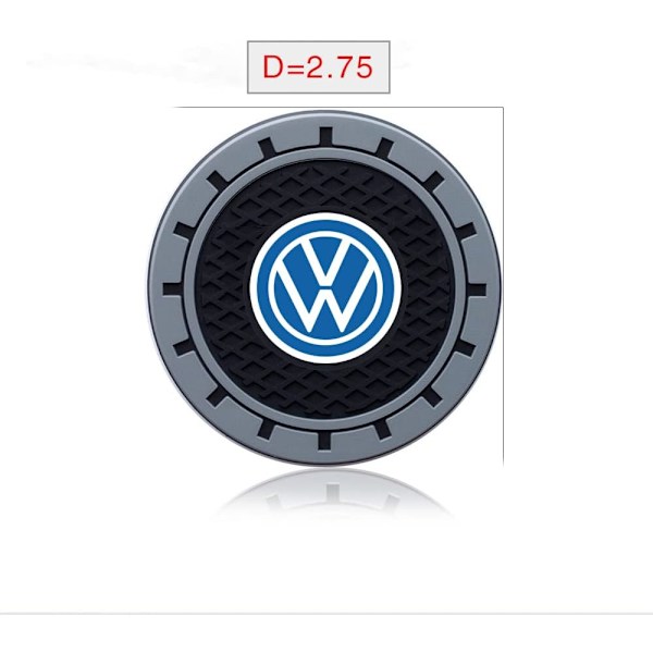 Bilstøtteholder-Køleunderlag, Køleholderindsats-Køleunderlag til VW Bora Beetle Anti-Slip Køleunderlag Biltilbehør, Sort