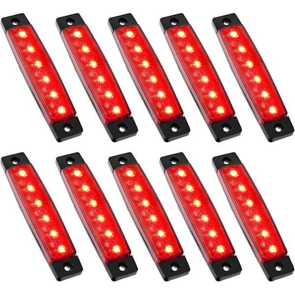 10 stk. LED-steinlister for bilutvendig, underglød, hjulbuelyssett, vanntett for terrenggående lastebil, snøscooter