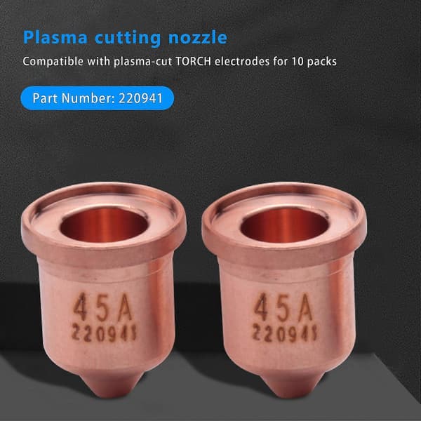 10-pack plasmaskärningsmunstycke 220941 för 65/85/105
