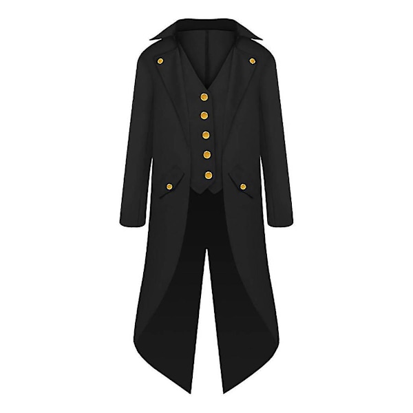 Halloween-asut Halloween Vanhemman ja lapsen vaatteet Miesten retrovaatteet Lasten polven mittaiset punk-retro smoking Black