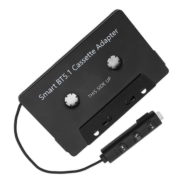 Bilstereo Bluetooth Trådløs Kassettmottaker, Bluetooth 5.1 Bilstereo Kassettbåndkonverter Black