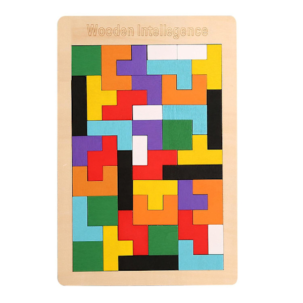3D Tangram Tetris Spel Matematik Leksak Ryska Block Pussel Jigsaw Utbildning Leksaker