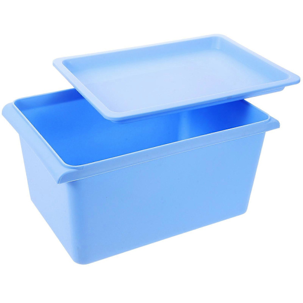 Blå plastikopbevaringsboks til opbevaring af små genstande, rektangulær PP-materiale