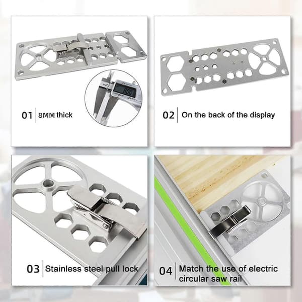 90 Degree Right Angle Clamp Guide for Woodworking - Circular Saw Guide Tool for Engraving Machine, Corner Cutting Board
