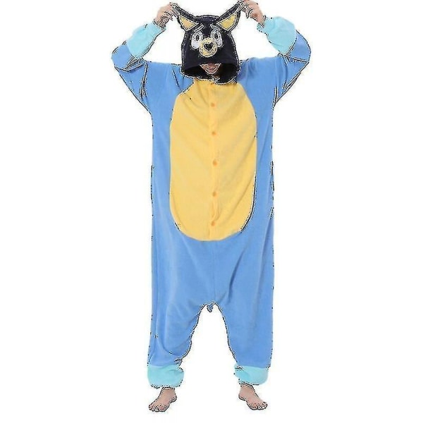 Dyr Voksne tegneseriehund Onesies Pyjamas Halloween kostumer Jumpkompatibel julegave Bluey M