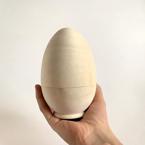 Hule Tre Egg Påske Nesting Egg Leke Tre Påske Kurv Fyllstoff Gave 5 Hule Umalte Egg DIY White