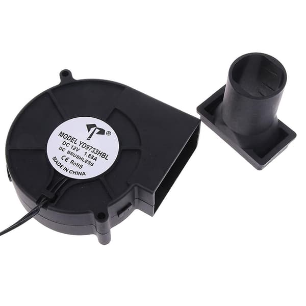 Bbq luftfläkt grill picknick camping eld kolstarter 12v 1.88a 26mm