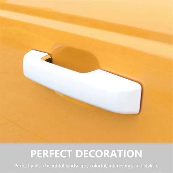 Door Handle Cover Trim for 2021-2024 Accessories White with Smart Switch Hole