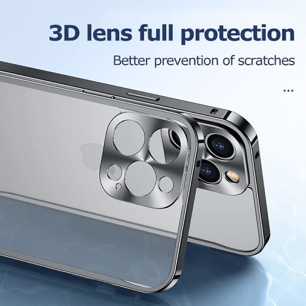 Metallirunkoinen himmeä takalevy Ultraohut phone case, joka on yhteensopiva Iphone11 12pro 13pro Maxin kanssa Blue iPhone 13 Pro Max