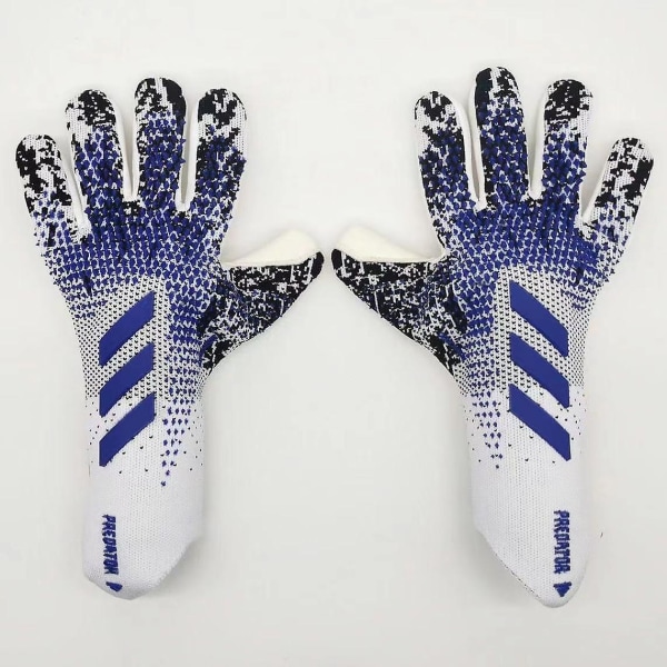 Professionella silikongummi Vattentäta halkfria handskar Latex Fotbollshandskar för vuxna barn #1 blue and white 6