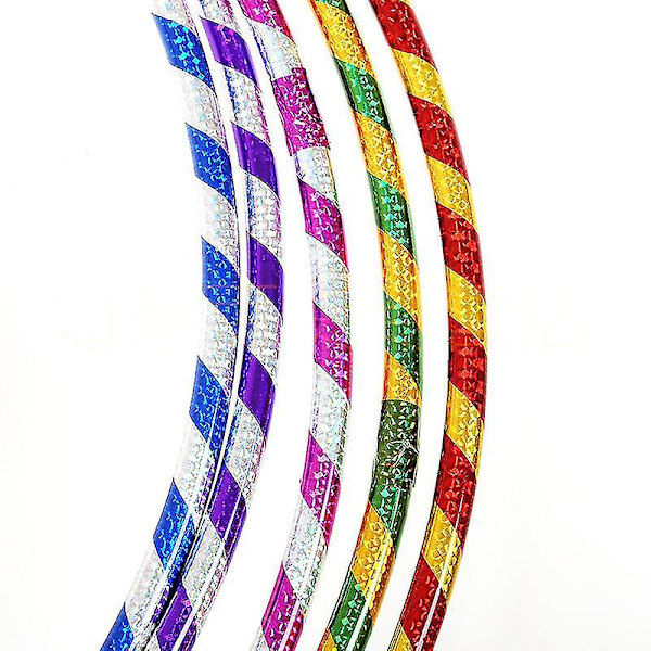 10 stk Hula Hoops for barn og voksne | Smarte glitrende hula-ringer | Treningshulahopp for barn, voksne, festspill, gymnastikk, dyretrening, fitness