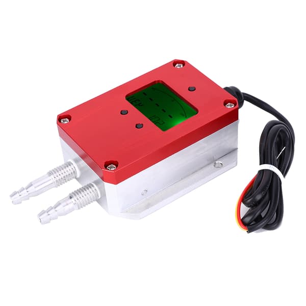 LCD Intelligent Digital Lufttrykkssender Sensor DC 24V 4-20mA Helseventilasjon 0-20kPa
