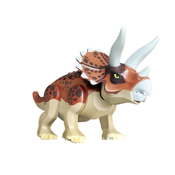 8 stk børnelegetøj dinosaur byggesten Jurassic dinosaur samlet pædagogisk legetøj