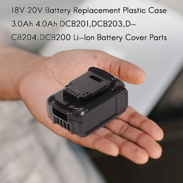 Nyt produkt kompatibelt med 18v 20v batteri udskiftning Case 3.0ah 4.0ah Dcb201,,, - Cover
