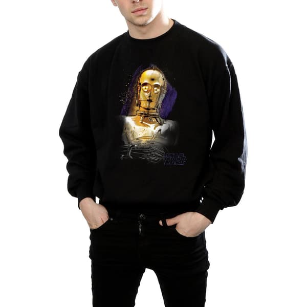 Star Wars The Last Jedi C-3PO Børstet Sweatshirt S Sort Black S