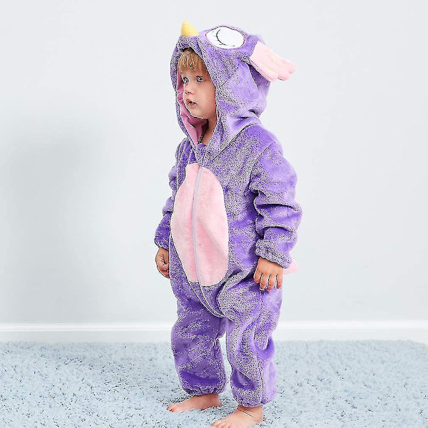 Unisex Vauvan Eläinpuku Talvi Syksy Flanelli Huppari Haalari Cosplay Owl 100