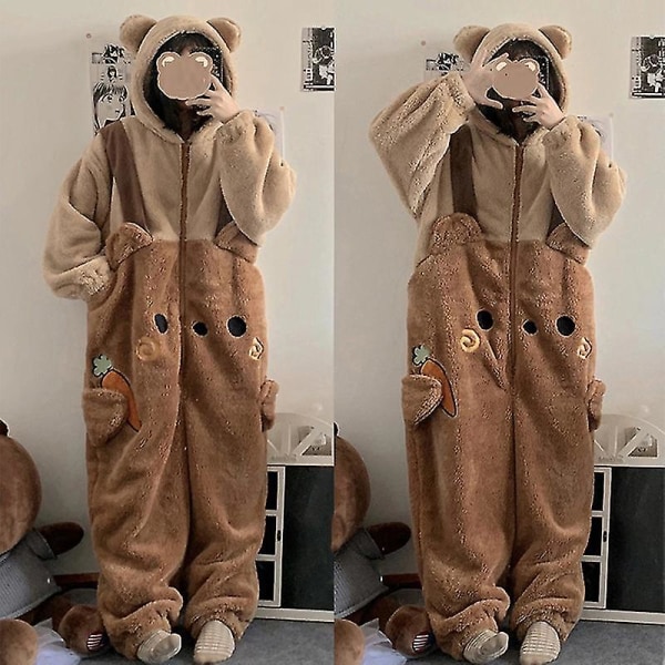 Aikuiset Animal Onesies Bear Set Naiset Miehet Talvi Unisex -makuasut  Sarjakuva Flanelli Pyjamat Cosplay Anime Puvut Kotivaatteet M(Height 155- 165CM) Thicked Bear b15e | M(Height 155-165CM) | Thicked Bear | Fyndiq