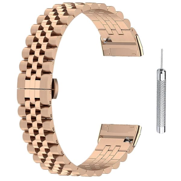 For Fitbit Versa 3/Versa 4 Klokkereimer i rustfritt stål 5 Perler Klokkerem Erstatning med Verktøy Multicolor Style E
